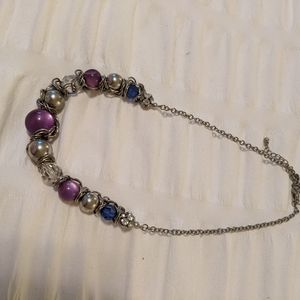 TopShop Blue Silver Necklace